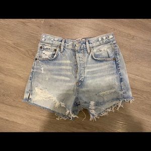 AGOLDE Jaden High Rise Shorts in Broken Size 25